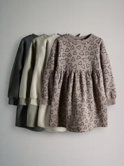 The Set 4 Pack Sweat Dresses Grey/Stone Sale