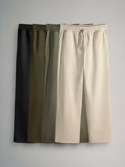 The Set 4 Pack Wide Leg Joggers Black/Green Hot