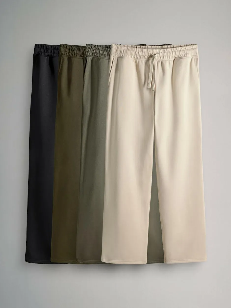 The Set 4 Pack Wide Leg Joggers Black/Green Hot
