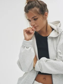 The Set 2 Pack Zip Though Hoodies Black/Grey Marl Clearance