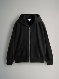 The Set 2 Pack Zip Though Hoodies Black/Grey Marl Clearance