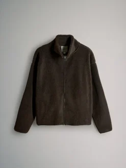 The Set 2 Pack Zip Through Borg Fleeces Chocolate Brown/Cream Online
