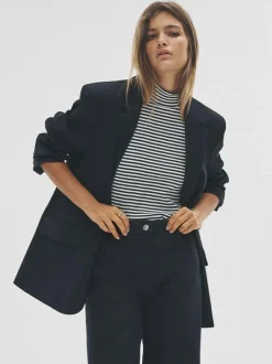 The Set Single Breasted Blazer Black Online