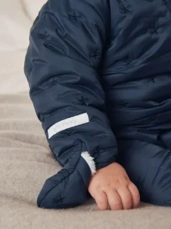 The White Company Blue Star Quilted Pramsuit Online