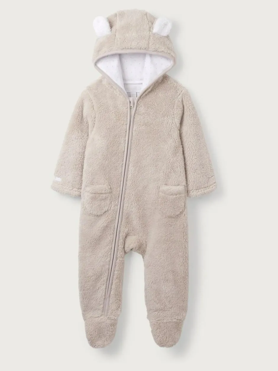 The White Company Pebble Fleece Romper Natural Hot