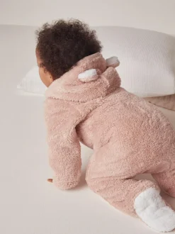 The White Company Pink Fleece Romper Online