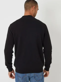 Threadbare Cotton Blend Knitted Cardigan Black Sale
