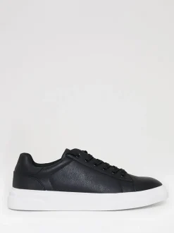 Threadbare Black Court Trainers Outlet