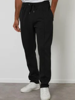 Threadbare Pintuck Pique Joggers Black