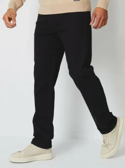 Threadbare Black Straight Fit Jeans With Stretch New