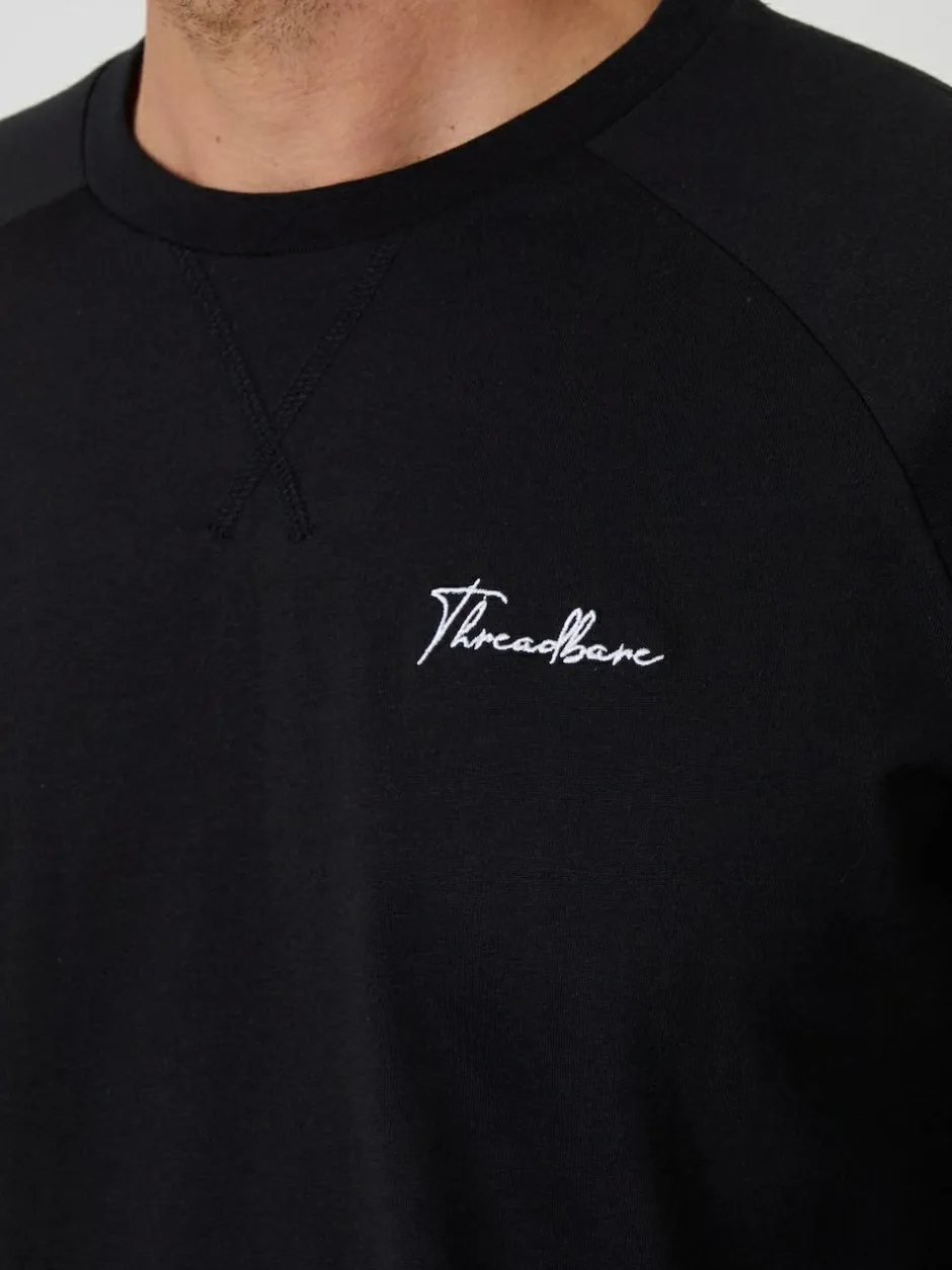 Threadbare Sweatshirts & Joggers Lounge 2 Piece Set Black Discount