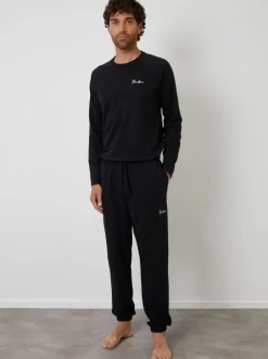 Threadbare Sweatshirts & Joggers Lounge 2 Piece Set Black Discount