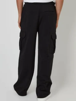 Threadbare Wide Leg Cargo Joggers Black Outlet