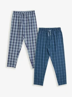 Threadbare Cotton Lounge Joggers 2 Pack Blue Outlet