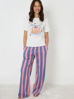 Threadbare Blue Graphic Print Short Sleeve Pyjamas Set Online