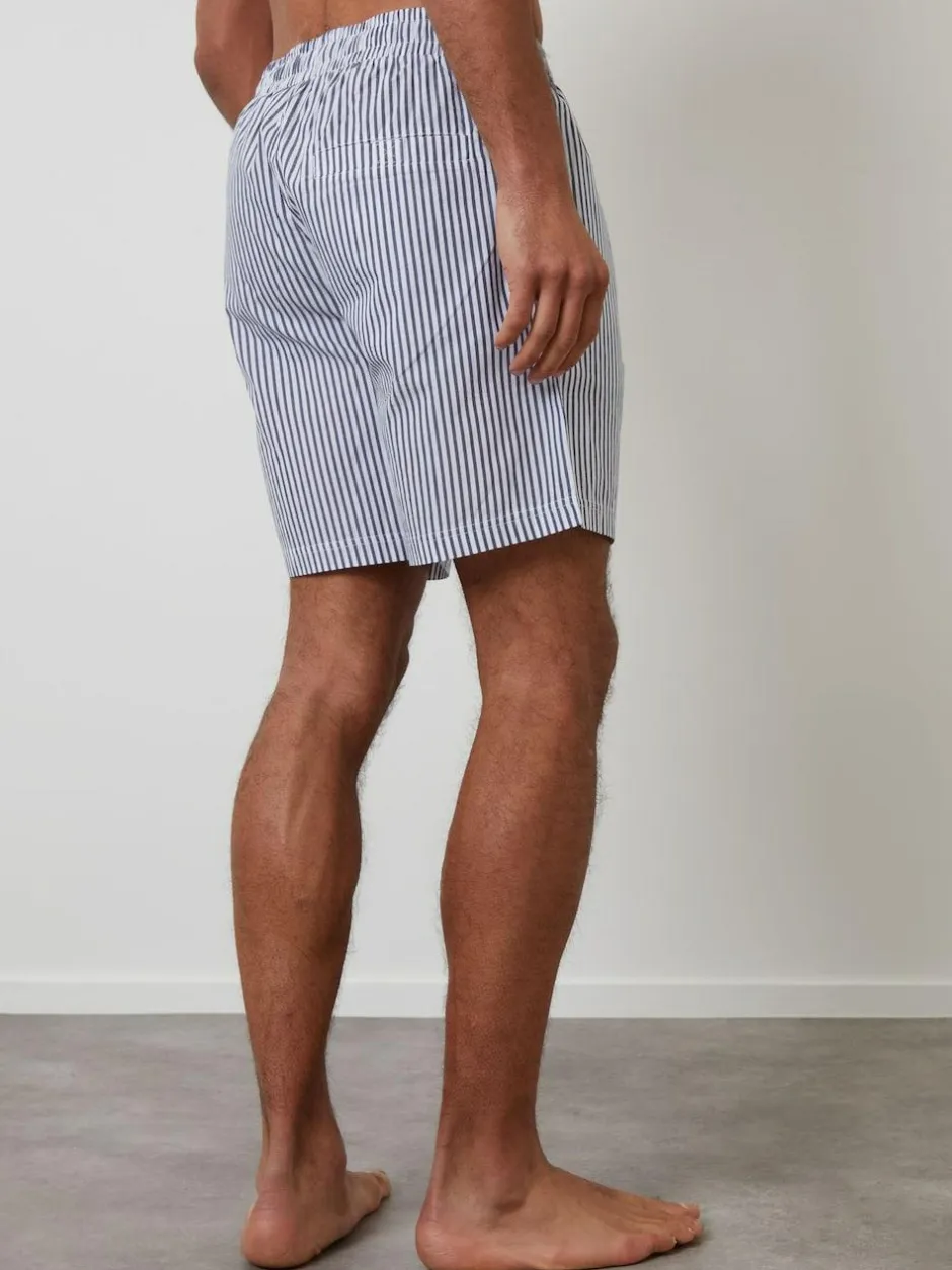 Threadbare Blue Stripe Cotton Poplin Lounge Shorts 3 Pack Outlet