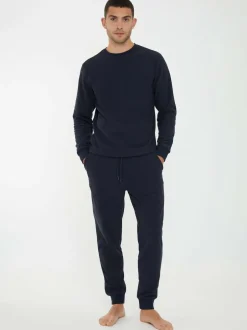 Threadbare Blue Waffle Textured Fleece Loungewear Set Discount