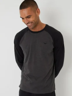 Threadbare Grey Long Raglan Lounge Sets 2 Pack Sale