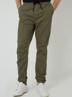 Threadbare Jogger Style Drawcord Trousers Khaki Outlet