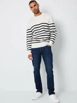 Threadbare Slim Fit Jeans With Stretch Navy Blue Outlet