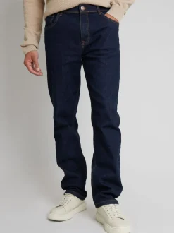 Threadbare Navy Blue Straight Fit Jeans With Stretch Online