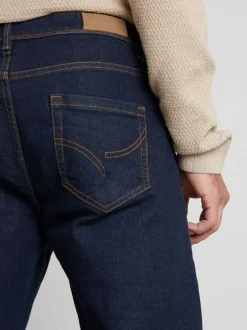 Threadbare Navy Blue Straight Fit Jeans With Stretch Online