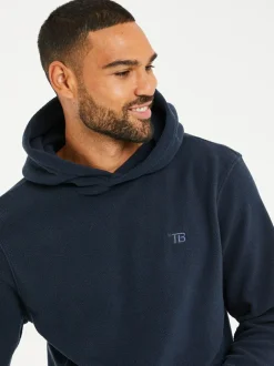 Threadbare Microfleece Overhead Hoodie Navy
