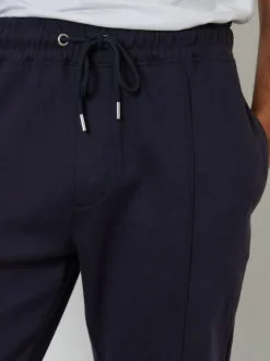 Threadbare Pintuck Pique Joggers Navy Discount