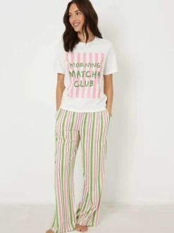 Threadbare Pink Graphic Print Short Sleeve Pyjamas Set Sale