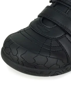 Toezone Boys Dex Dinosaur Print Black School Shoes Best
