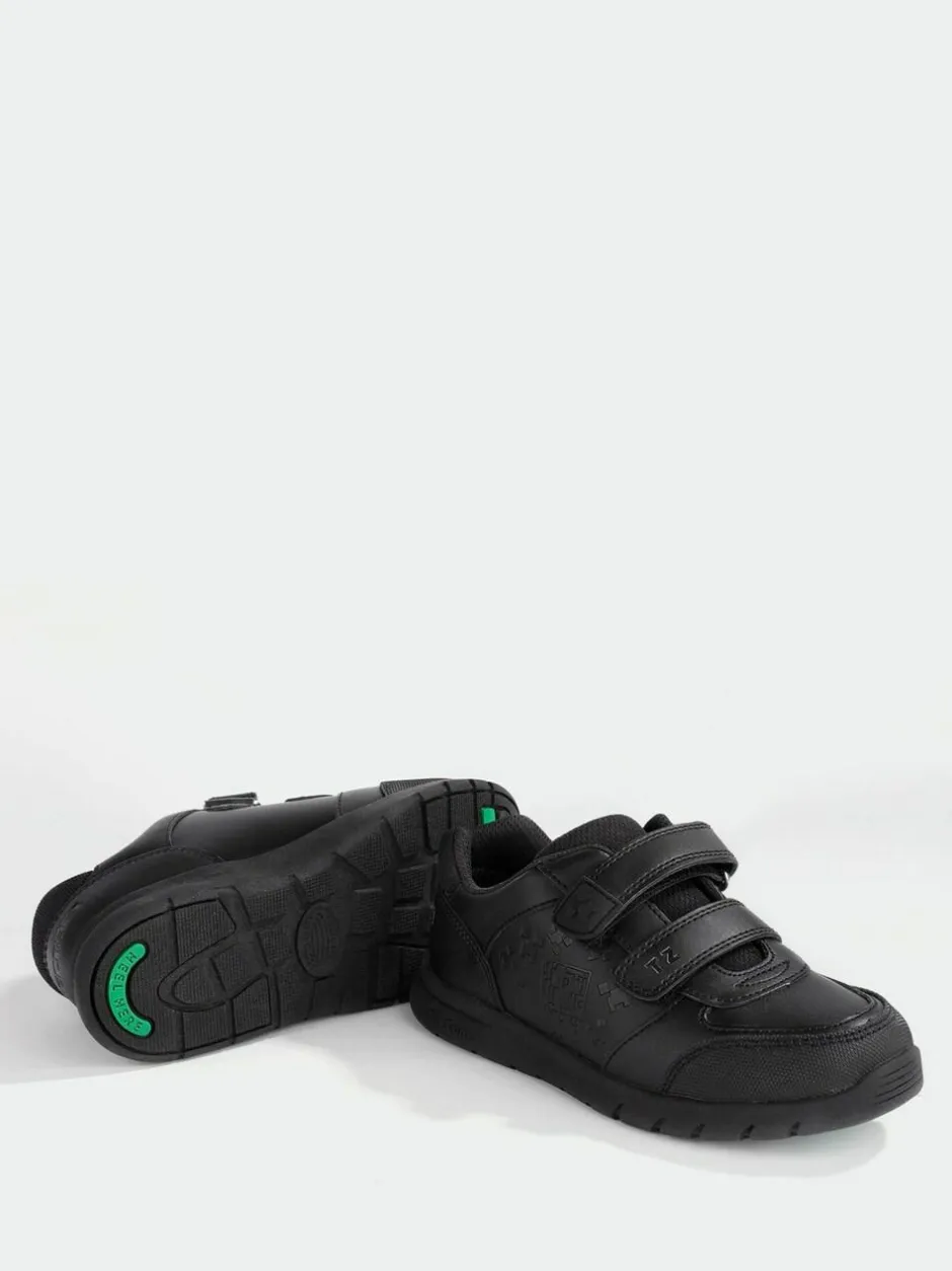 Toezone Boys Minecraft Rip Tape School Black Shoes Clearance