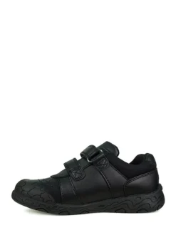 Toezone Boys Rebel Dinosaur Print School Black Shoes