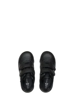 Toezone Boys Rebel Dinosaur Print School Black Shoes