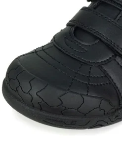 Toezone Boys Rebel Dinosaur Print School Black Shoes