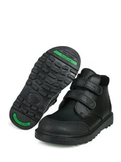 Toezone Levi Boys Rip Tape Black Ankle Boots with Toe Bumper Sale