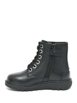 Toezone Storm Boys Leather Ortholite Ankle Black Boots Hot