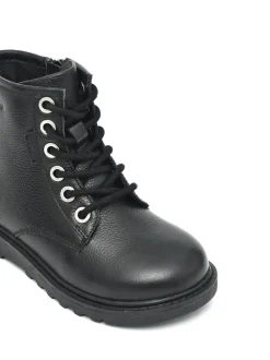 Toezone Storm Boys Leather Ortholite Ankle Black Boots Hot