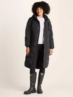 Tog 24 Raleigh Thermal Padded Hooded Long Coat Black Outlet