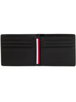 Tommy Hilfiger Black Woven Leather Wallet