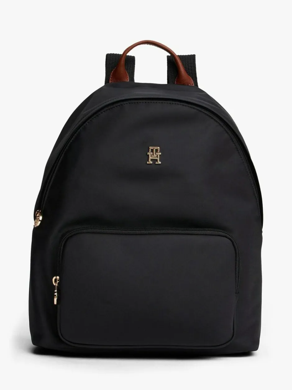 Tommy Hilfiger Black/White Dome Backpack New