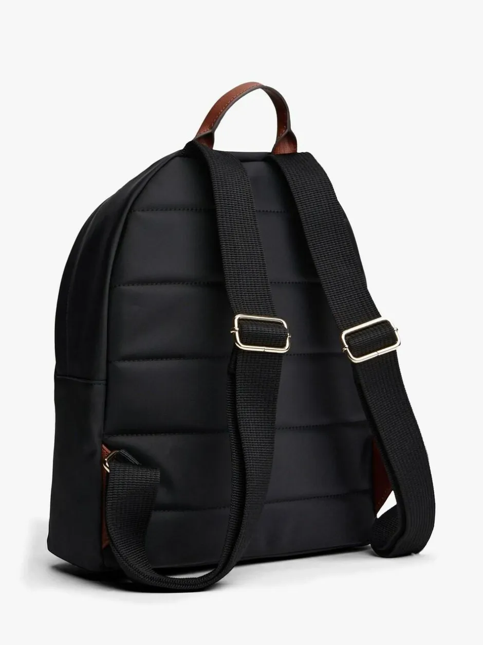 Tommy Hilfiger Black/White Dome Backpack New