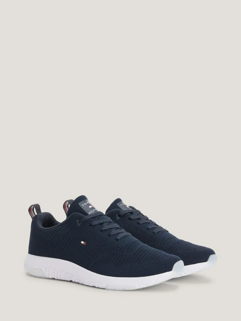 Tommy Hilfiger Blue Corporate Knit Runner Trainers Online
