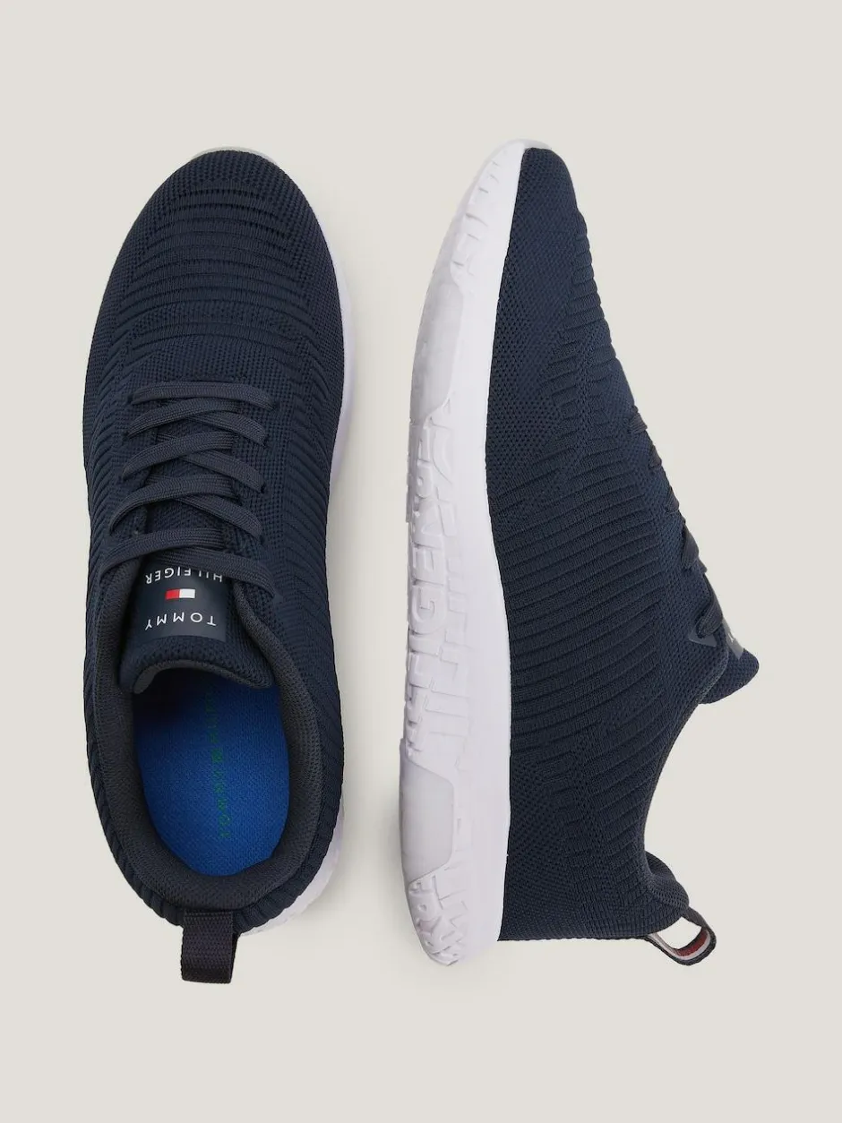 Tommy Hilfiger Blue Corporate Knit Runner Trainers Online