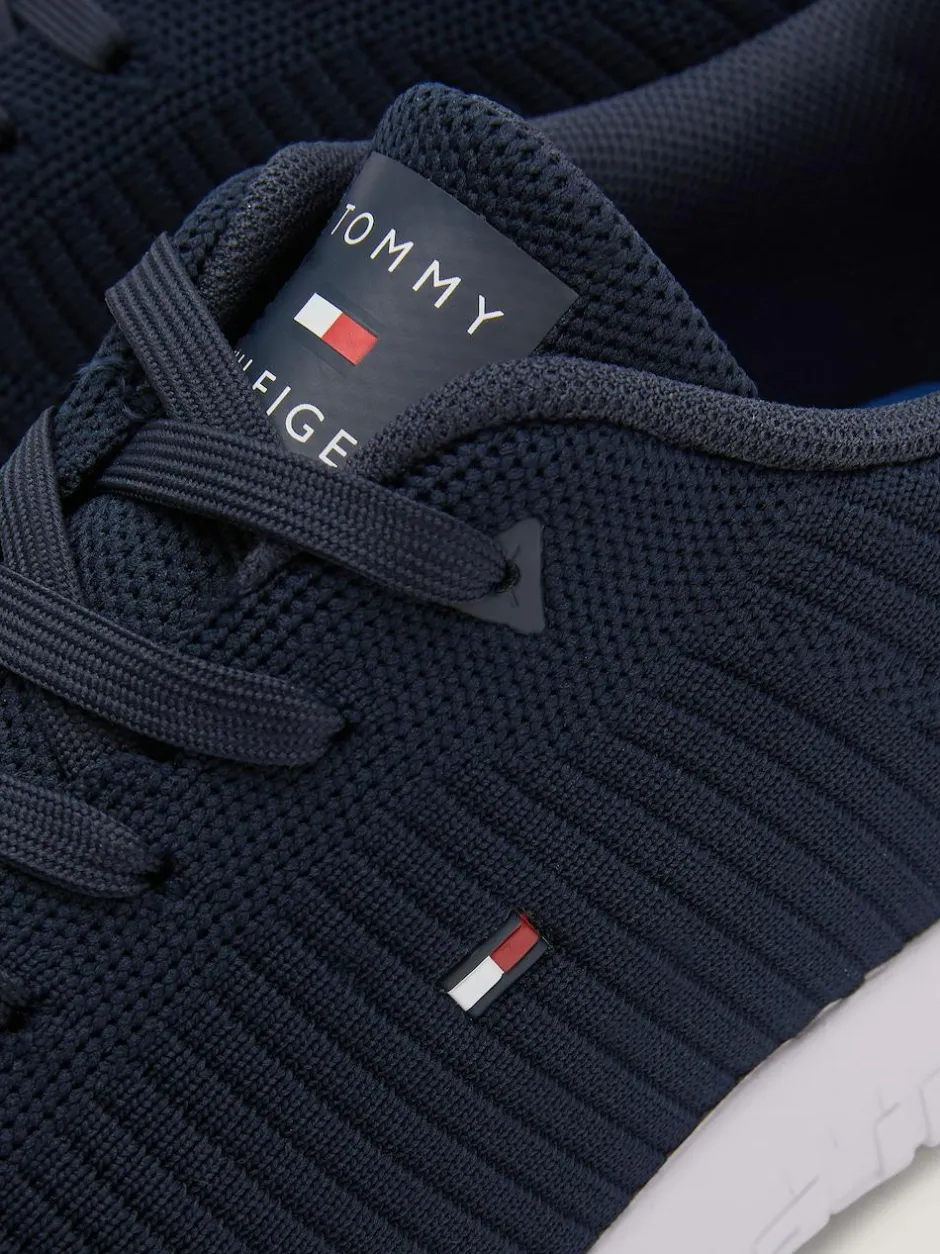 Tommy Hilfiger Blue Corporate Knit Runner Trainers Online