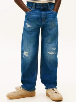 Tommy Hilfiger Blue Distressed Loose Jeans Online