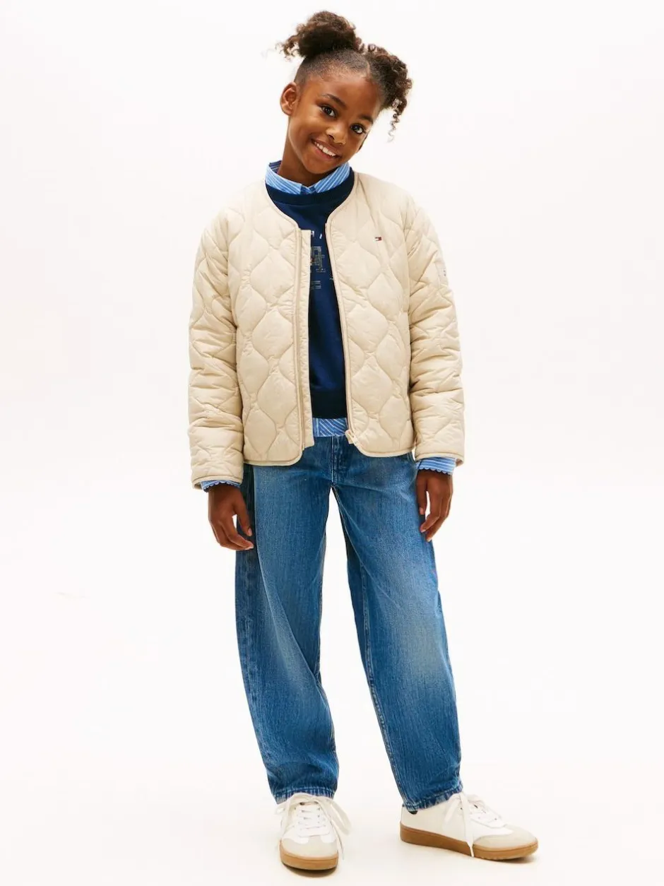 Tommy Hilfiger Blue Flag Embroidery Faded Barrel Leg Jeans Online