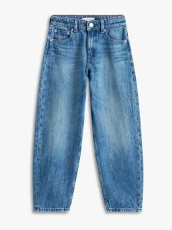 Tommy Hilfiger Blue Flag Embroidery Faded Barrel Leg Jeans Online