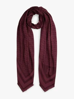 Tommy Hilfiger Monogram Scarf With Wool Red Best