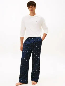 Tommy Hilfiger White Henley Woven Pyjamas Set Gift Box Best