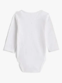 Tommy Hilfiger Logo Jersey Long Sleeve Bodysuit White Online